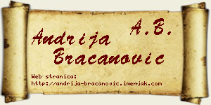 Andrija Bracanović vizit kartica